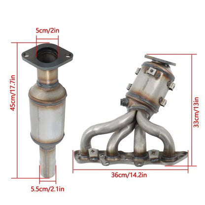 For Kia Soul 2012 2013-19 16682 Manifold and Rear Catalytic Converter 285102BEF1