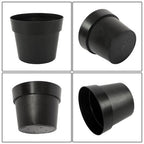5 Pack 5 Gallon Pure Black Plastic Plant Flower Nursery Pots 30*24*24cm