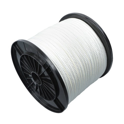 3/8 Inch Nylon Rope 250 Foot Sturdy Spool Nylon Solid Braid Rope White