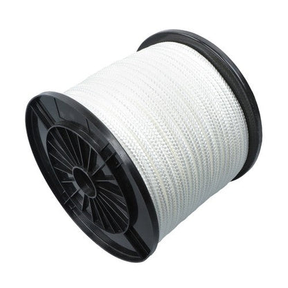 3/8 Inch Nylon Rope 250 Foot Sturdy Spool Nylon Solid Braid Rope White