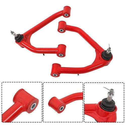 Fit For Chevrolet GMC 1500 2007-2018 Tubular Red 2-4' Lift Upper Control Arms