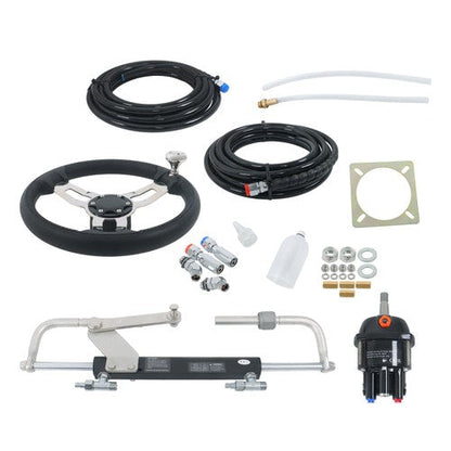 NEW 90HP Hydraulic Outboard Steering Kit With 20ft High Strength Nylon Hose