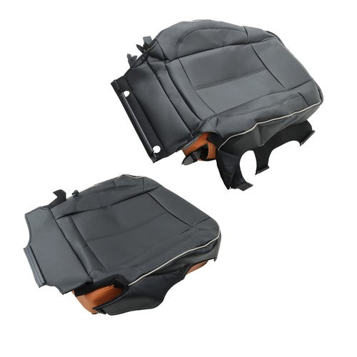 Black For Hummer H3 2006  2007-2010 Passenger Seat Cushion And Backrest Leather