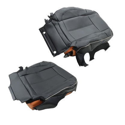 Black For Hummer H3 2006  2007-2010 Passenger Seat Cushion And Backrest Leather