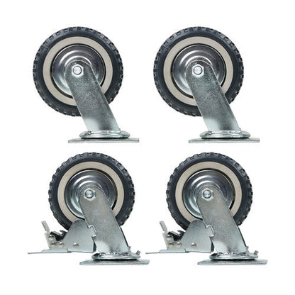 Four 6 Grey PU Inclined Wheel Polyurethane Universal Wheels
