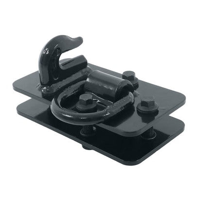 2 Pack Tractor Bucket Hooks with Tie down Ring, Grade 70 Forged Steel Black