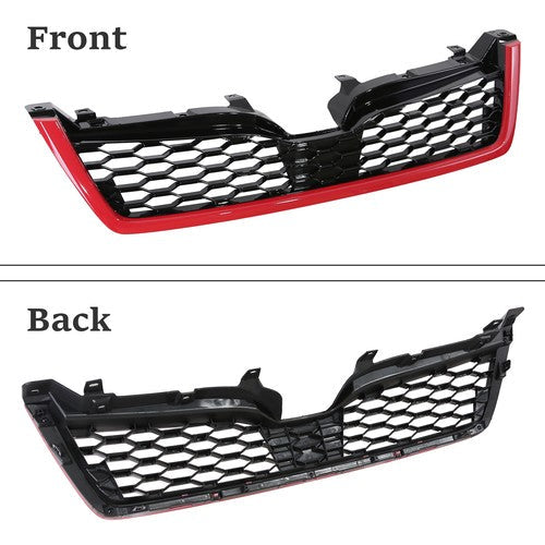 Fit 2014-2018 Subaru Forester STI-Style ABS Front Grille Bumper Grill w/Red Trim