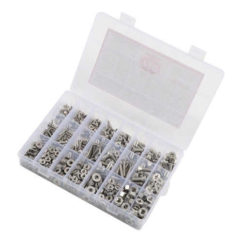 720pcs Nuts And Bolts Assortment Kit Machine Screws #6-32 #8-32 #10-24 #1/4-20