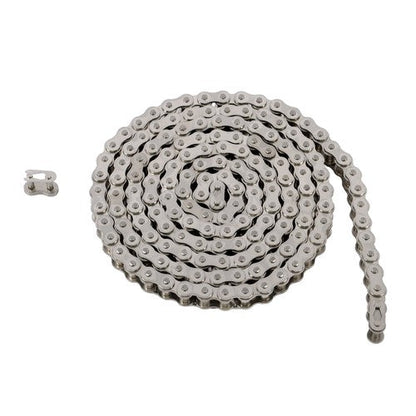 #60 Roller Chain 10 Feet with 2 Connecting Links, Carbon Steel Chain