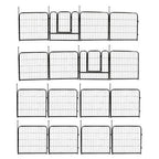 16 Panels 24x24 inch Dog Playpen Crate Fence Pet PlayPen Exercise Cage
