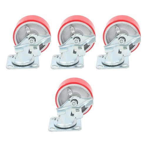 5"X 2" Heavy Duty Casters -Polyurethane Caster with Capacity up to 3200 LBS