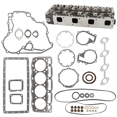 Complete Cylinder Head & Full Gasket Kit For Kubota V1505 V1505 V1505T V1505E