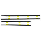Window Weatherstrip 4PC Sweep Molded Trim Outer Black for Honda CR V 2005 EX