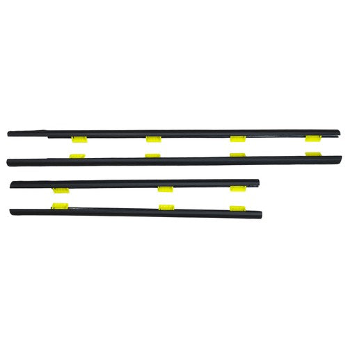 Window Weatherstrip 4PC Sweep Molded Trim Outer Black for Honda CR V 2005 EX