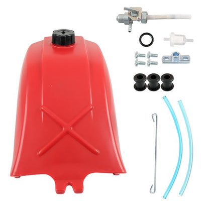 For Honda 1985-1987 ATC 250 ES Red FT49050 Fuel Tank Gas Cap Petcock Kit