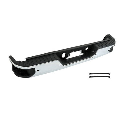 Steel Chrome Rear Bumper With Sensor Holes For Silverado/Sierra 1500 2019-2023