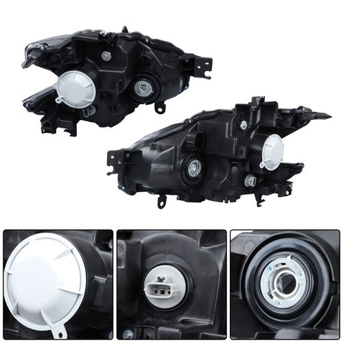 For Nissan Maxima 2009-2014 LH+RH Headlight Headlamps Clear w/Sport Pkg HID Type