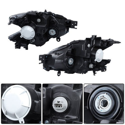 For Nissan Maxima 2009-2014 LH+RH Headlight Headlamps Clear w/Sport Pkg HID Type