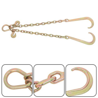 3/8in*2ft G80 Chain Double Limb Hook Chain Working Load 7100lbs 15IN J Hooks