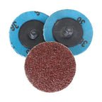 51Pcs 2" Roll Lock Die Grinder Quick Change Sanding Disc 36 60 80 120 240 Grit