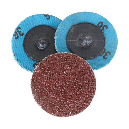 51Pcs 2" Roll Lock Die Grinder Quick Change Sanding Disc 36 60 80 120 240 Grit