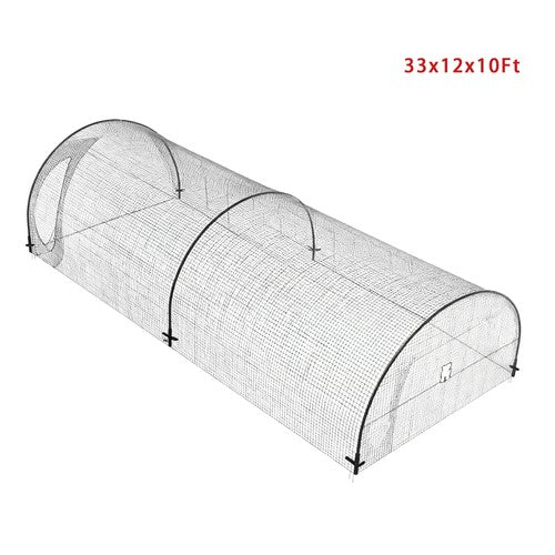 33x12x10 FT Softball Baseball Batting Cage Net With Shock-absorbing Rope & Rod