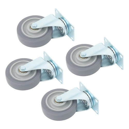 4 Pack Grey With Diagonal Bar 1200 Lbs 4 Inch Swivel Caster Wheels Heavy Duty