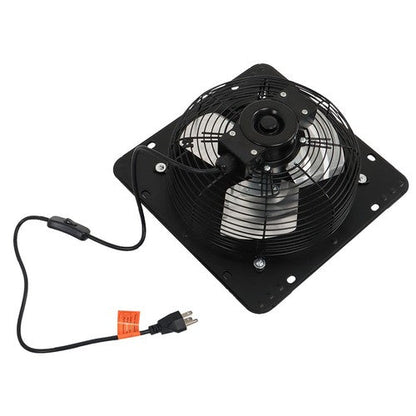 Wall Mounted 10" Shutter Exhaust Fan With Switch & Insect Mesh Low Noise 980 CFM