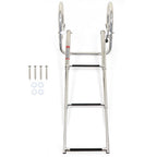3 Steps Ladder Stainless Steel in-Board Telescoping For Marine Boat Yacht New