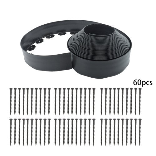 60ft Landscape Edging with 60 Spikes for Lawn 2 Inch Tall US Garden Edging