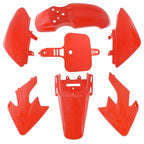 Red Plastic Fender Fairing Kit For Honda XR50 SDG CRF50 SSR107 125 Dirt Bike