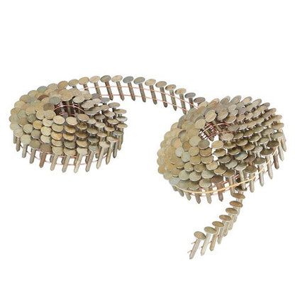 7/8" × 0.12" × 3/8" 15 Degree Galvanized Coil Roofing Nails 7200 Pack