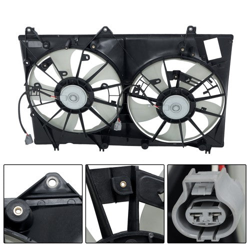 67450397 For Toyota Highlander 08-13 Dual Radiator Condenser Cooling Fan 621174