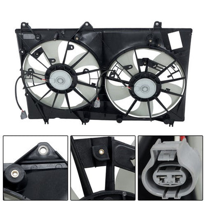 67450397 For Toyota Highlander 08-13 Dual Radiator Condenser Cooling Fan 621174
