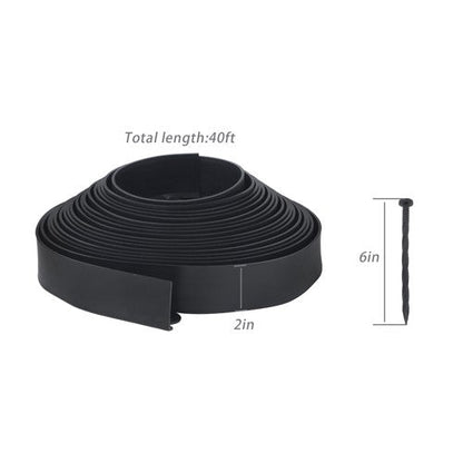 No-Dig Garden Edge Lawn Border L-shaped Landscape Edging Border Kit 40 FT