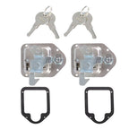 4-3/8" x 3-1/4" 2 Stainless Door Lock For RV Trailer Toolbox Handle Latch Key
