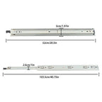 1 Pair 20 Inch 150 Lb Capacity Heavy Duty Locking Drawer Slides