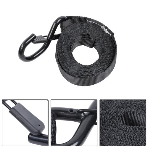 4 Pack Steel Ratchet Strap Black Fracture Strength 2200lbs 1in*15ft S Hooks
