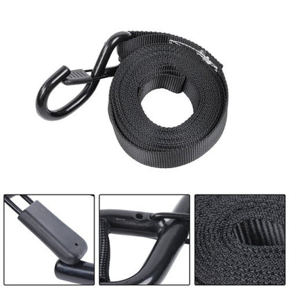 4 Pack Steel Ratchet Strap Black Fracture Strength 2200lbs 1in*15ft S Hooks