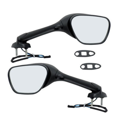 Black Mirrors Smoke Turn Signals For Suzuki GSXR 600 750 1000 2005-2015