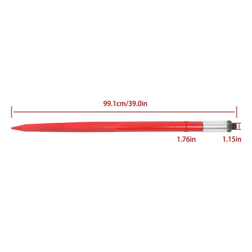 Hay Bale Spear 39" 3000 lbs Capacity Spike Fork for Tractors Loaders 2pcs
