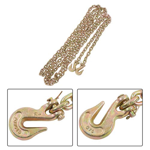 2PC 5/16" x 20' G70 Chains Tow Chain Binder Tie Down Flatbed Truck Trailer Chain