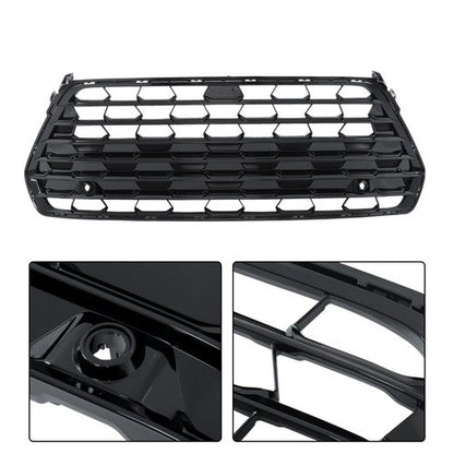 Mesh Front Grille Gloss Black For Grand Highlander 2024 2025 Without Camera Hole