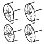 4 Pack 9inch Black Metal Plant Stands Heavy Duty Plants Holder Flower Pot Stand