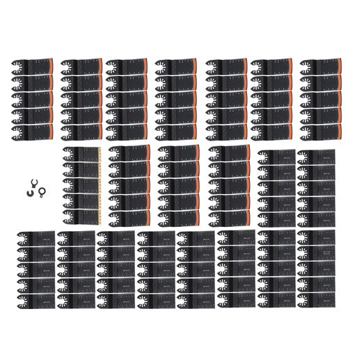 Universal Multi Tool Blades Titanium & HCS Oscillating Saw Blades Set of 105