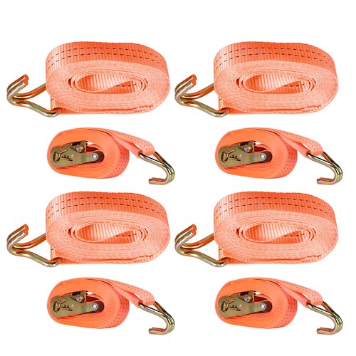 4000 lbs Ratchet Straps With J Hook 1.5in x 20 ft Heavy Duty Tie Downs 4 Pack