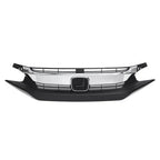For 2016 2017 2018 Honda Civic Front Upper Grille Grill&Fog Lights Lamps Set