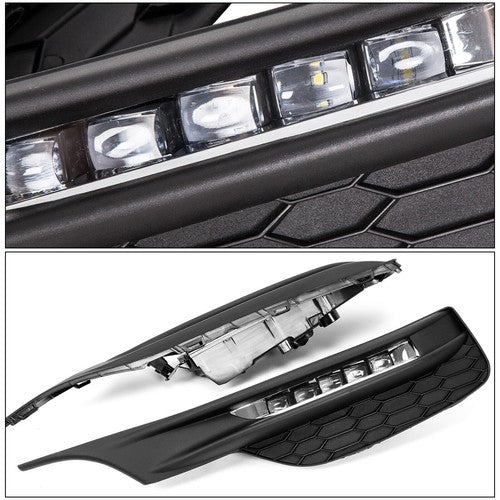 Front Bumper LED DRL Fog Lights Lamps for 2016-2017 for Honda Accord Sedan