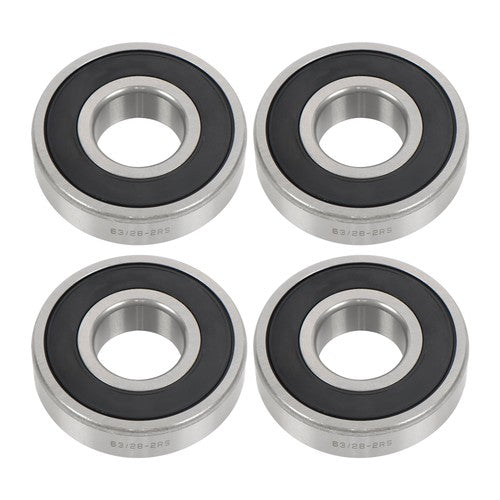 4Pcs 63/28-2RS Bearings 28×68×18mm Double Rubber Seals Deep Groove Ball Bearing