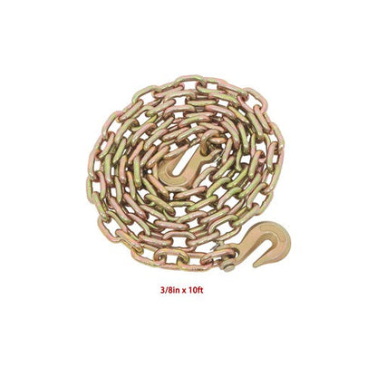 Chain and Bundle Kit Steel Red 3/8in-1/2in×10ft G80 Width 24-31in Steel 9215lbs